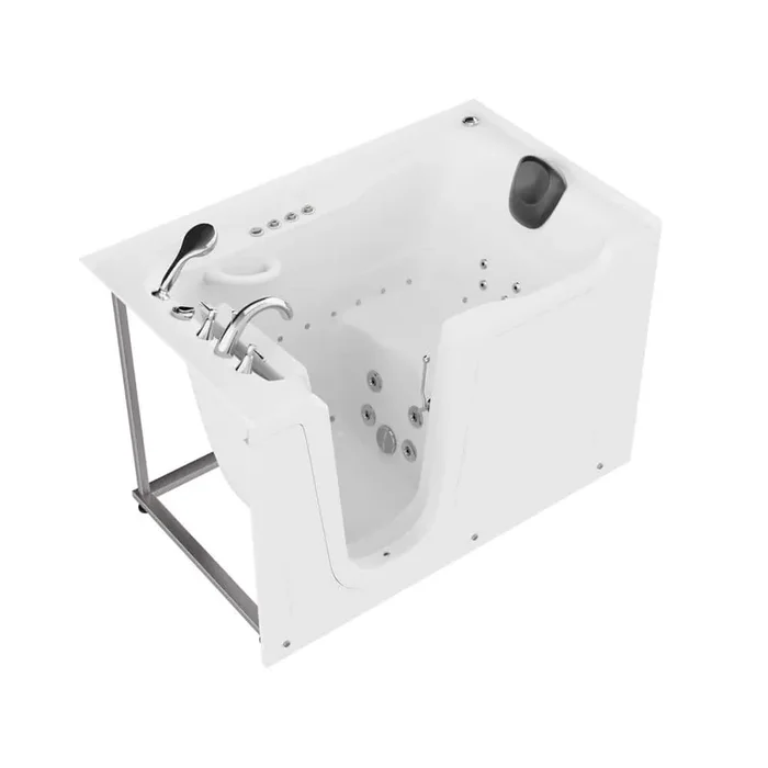 Universal Collection 36 in. L x 60 in. W Left Side Drain Combination Jetted Bathtub in White with Powered Fast Drain