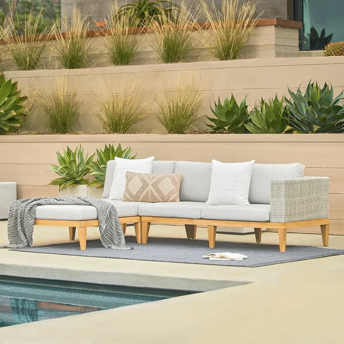 Urba 98″ Outdoor Left Sectional – Beach Sand