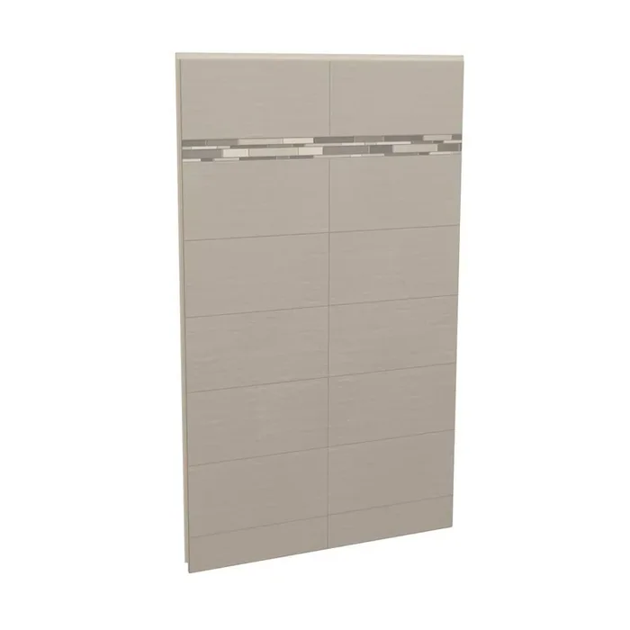 Utile Origin 1 in. x 48 in. x 80 in. Direct-to-Stud 1-Piece Shower Back Wall in Greige