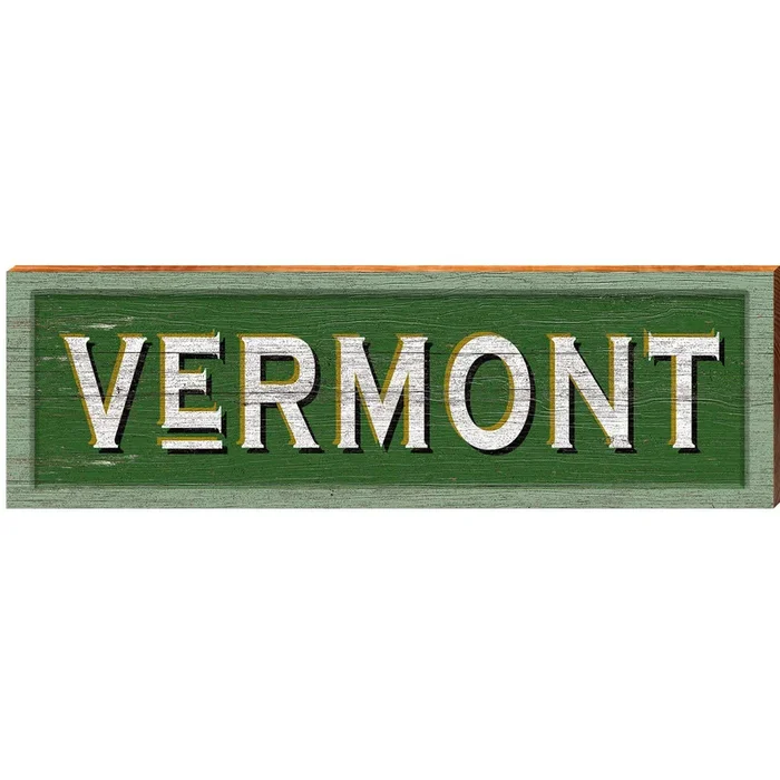 Vermont Green | Wall Art Print on Real Wood