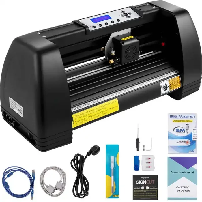 Vinyl Cutter Machine, 14 in. /375 mm, LED Plotter, Precise Positioning, Software for MAC/Windows, Adjustable Force/Speed
