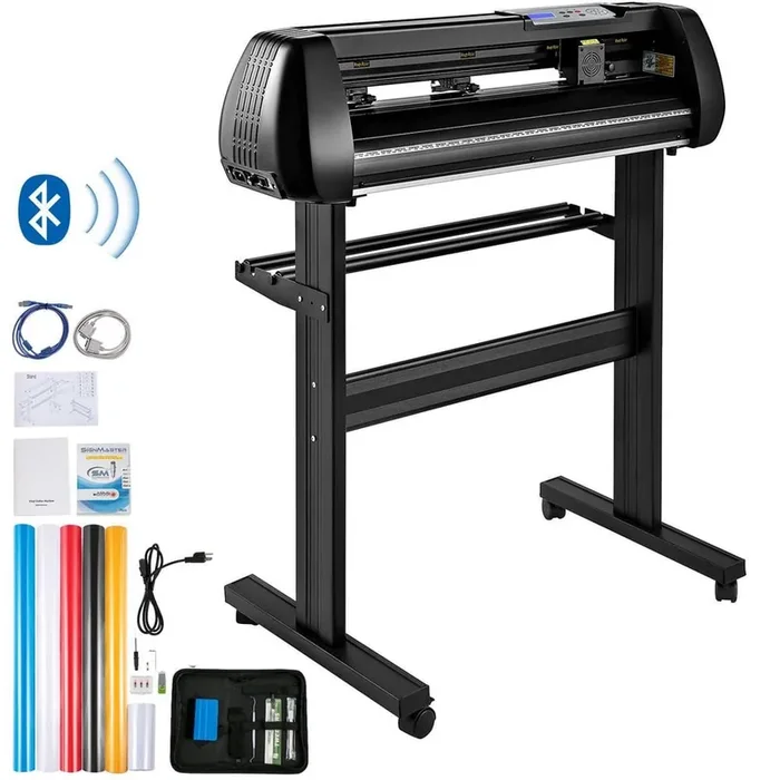 Vinyl Cutter Machine, 28 in. Offline Bluetooth Cutting Plotter Machine, 400 in. Steel Roller Shaft, 2025 Upgrade