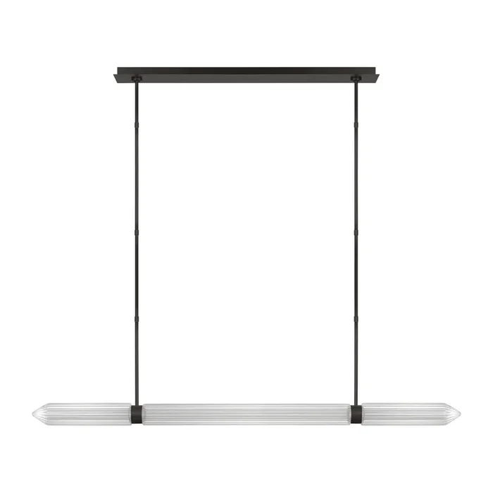 Visual Comfort Modern – AKLS28627PZ-277 – LED Linear Chandelier – Langston – Plated Dark Bronze – AKLS28627PZ277