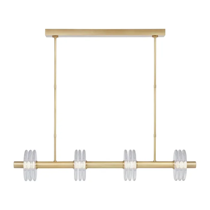 Visual Comfort Modern – KWLS20927CNB – LED Linear Chandelier – Laurel – Natural Brass – KWLS20927CNB