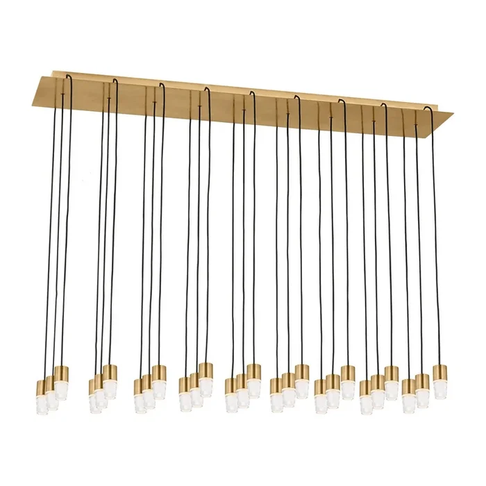 Visual Comfort Modern – SLCH39427NB-277 – LED Chandelier – Lassell – Natural Brass – SLCH39427NB277
