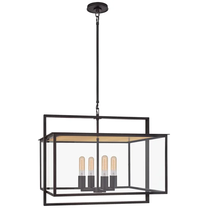 Visual Comfort Signature – Four Light Hanging Lantern – Halle – S5797AICG