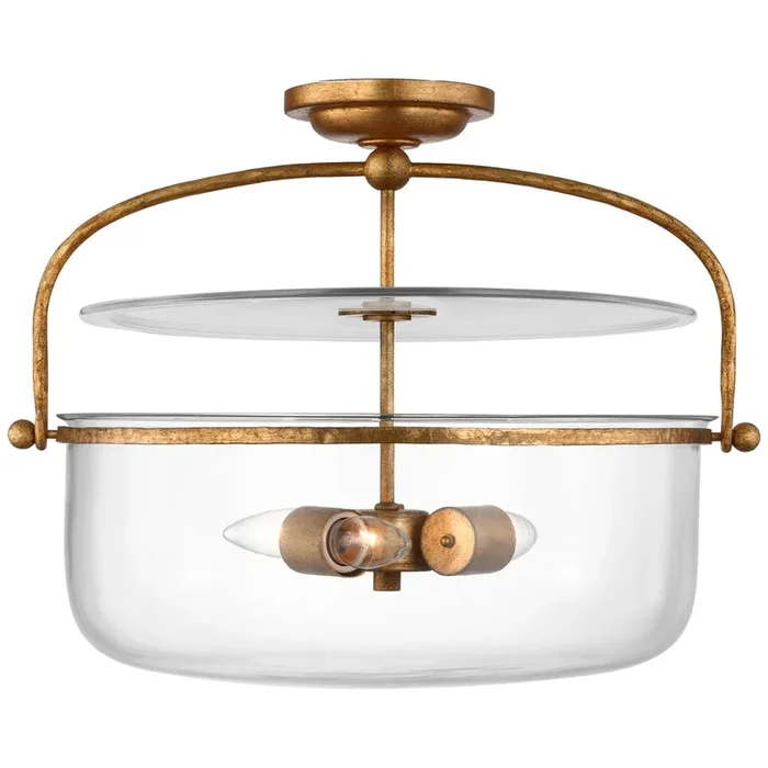 Visual Comfort Signature – Three Light Semi-Flush Mount – Lorford