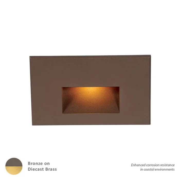 W.A.C. Lighting – 4011-AMBBR – LED Step and Wall Light – 4011 – Bronze on Brass – 4011AMBBR