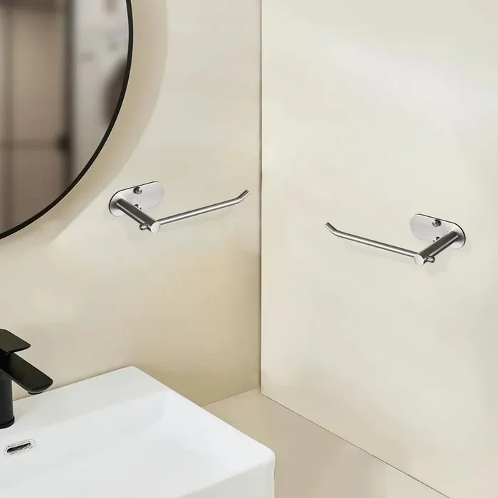 Wall Mount Brushed Nickel Stainless Steel Paper Towel Holder (2 Pack)