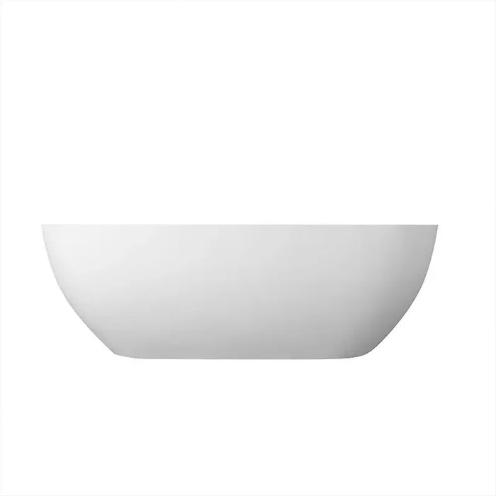 Weaver 59 in. x 29.5 in. Soaking Bathtub with Center Drain in Matte White