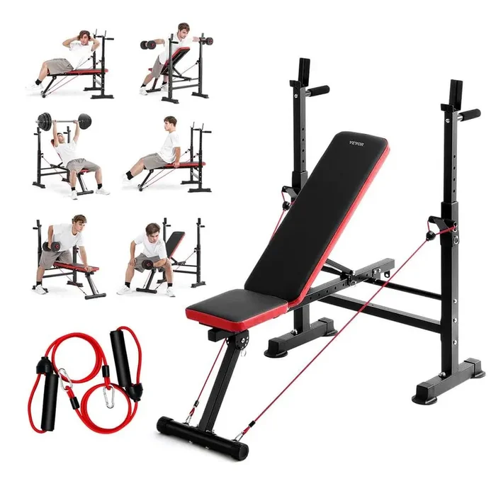 Weight Bench Set Adjustable Workout Bench Press Exercise Sit up Bench for Home 600 lb. Gym Strength Training