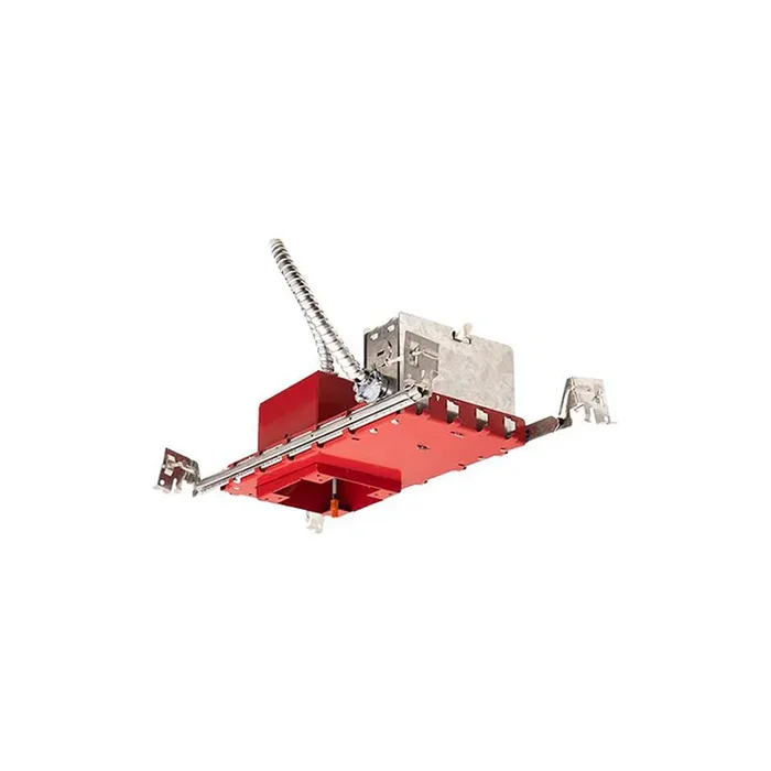 Westgate Manufacturing 4 Inch Square IC Airtight Fire-Rated Red Junction Box 3-7/8 Inch Deep With Hanger Bars/Wiring Box 6-Pack Priced Per Each (ICF4SJBP)