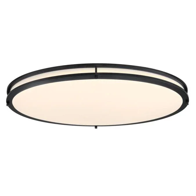 Westinghouse Lauderdale 40W 32.5 Inch Dimmable LED Flush Mount Black With Acrylic Shade CCT Selectable 2700K/3000K/3500K/4000K/5000K (6136300)