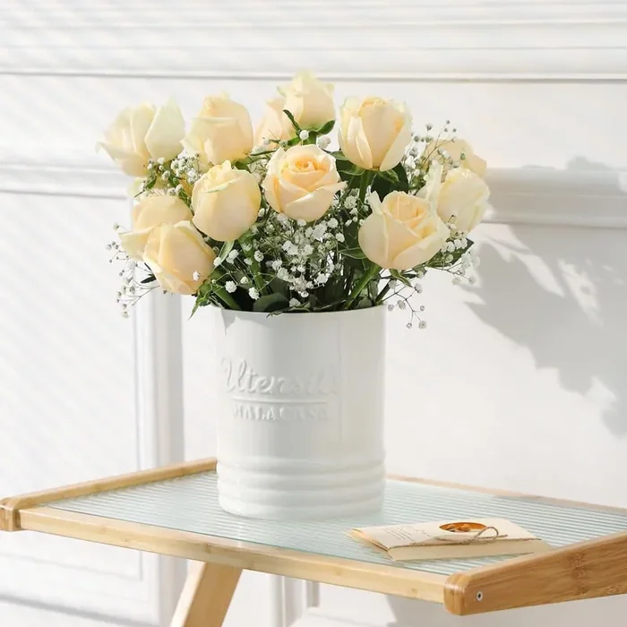 White Porcelain Kitchen Utensils Holder Utensil Crock Utensil Organizer Cylinder