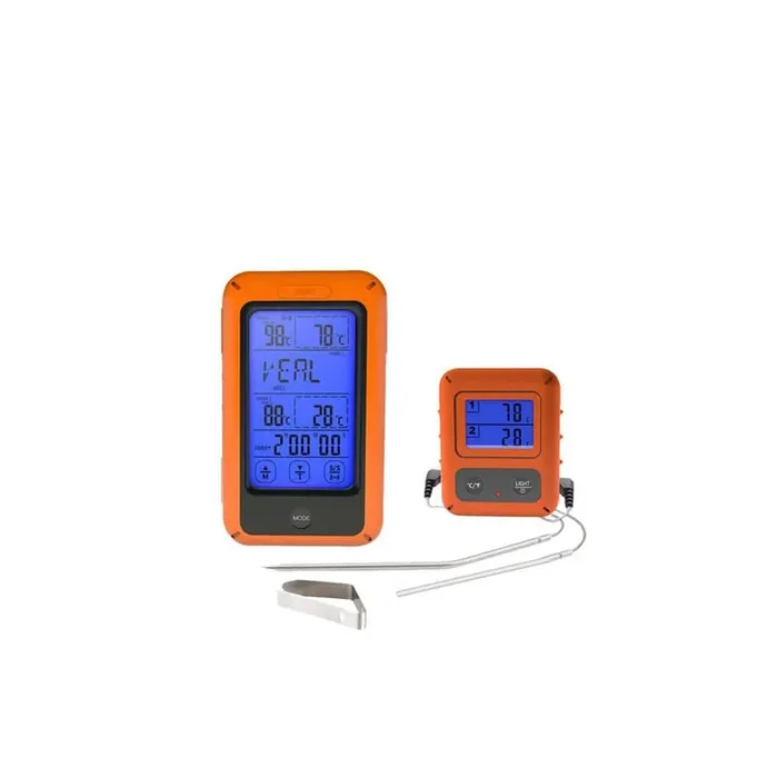 Wireless Thermometer with 90FT Wireless Range, Dual Probe, Digital Read Out, Dehydrator, Smoker Oven, Grill Thermometer