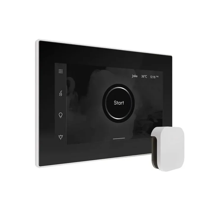 XDream Max Steam Shower Control Package with iSteamX Control and Steamhead in Black White