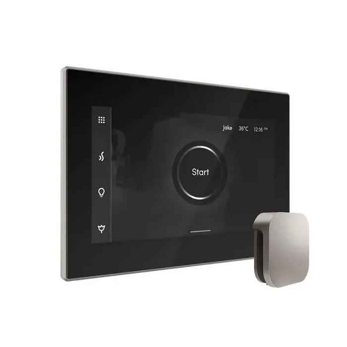 XDream Steam Shower Control Package with iSteamX Control and Linear Steamhead in Black Brushed Nickel