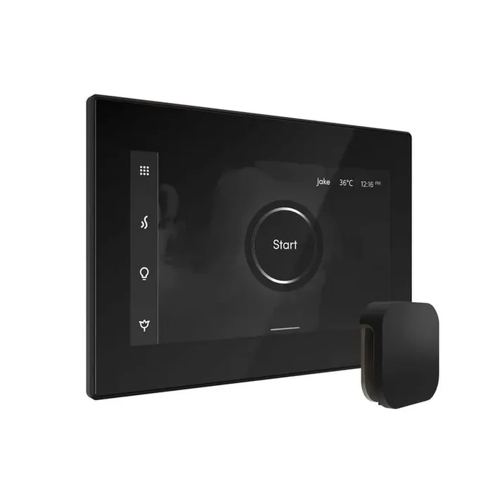 XDream Steam Shower Control Package with iSteamX Control and Steamhead in Black Matte Black