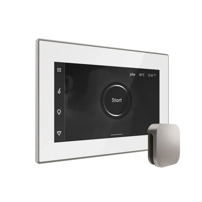 XDream Steam Shower Control Package with iSteamX Control and Steamhead in White Brushed Nickel