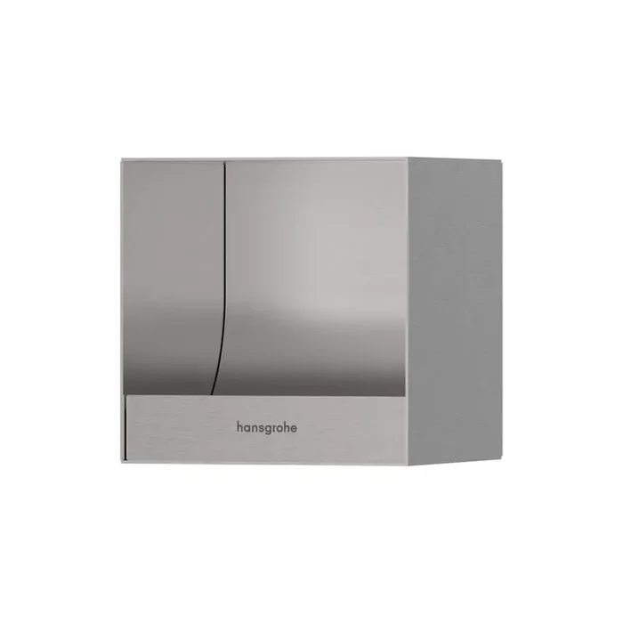 XtraStoris Original Recessed Toilet Paper Holder Bath Hardware Accessory in Brushed Stainless Steel