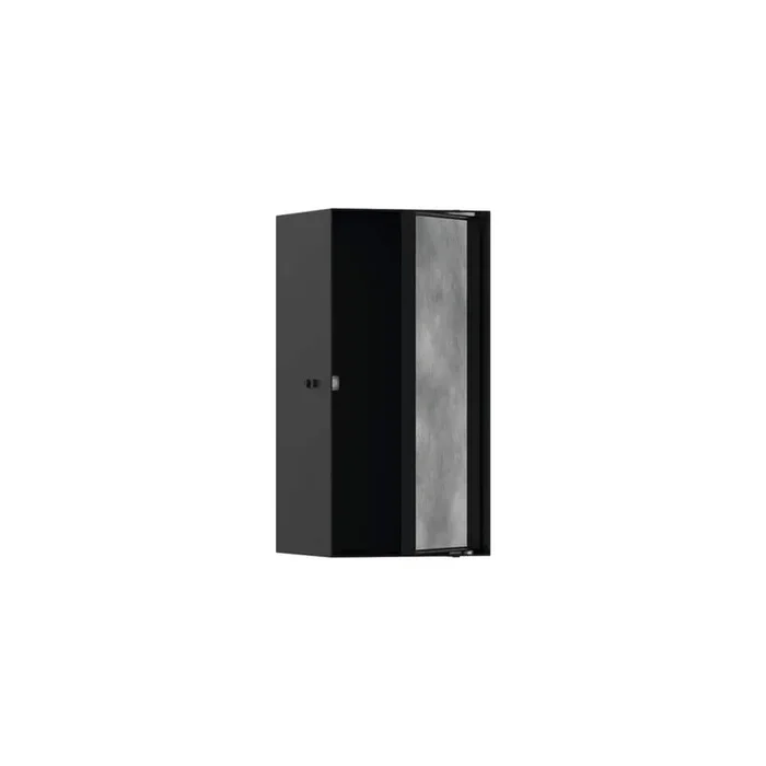 XtraStoris Rock 9 in. W x 15 in. H x 6 in. D Stainless Steel Shower Niche with Tileable Door in Matte Black