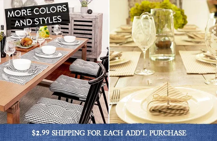 Yarn-Dyed Table Setting Linens – Decor Steals