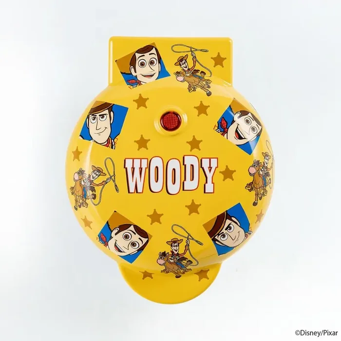 Yellow Disney Pixar Toy Story Woody Mini American Waffle Maker
