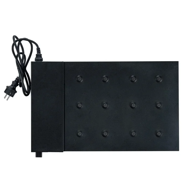 Zafferano – LD0490RP – 12-Lamp Charging Carpet – Cordless Lamps – Black – LD0490RP