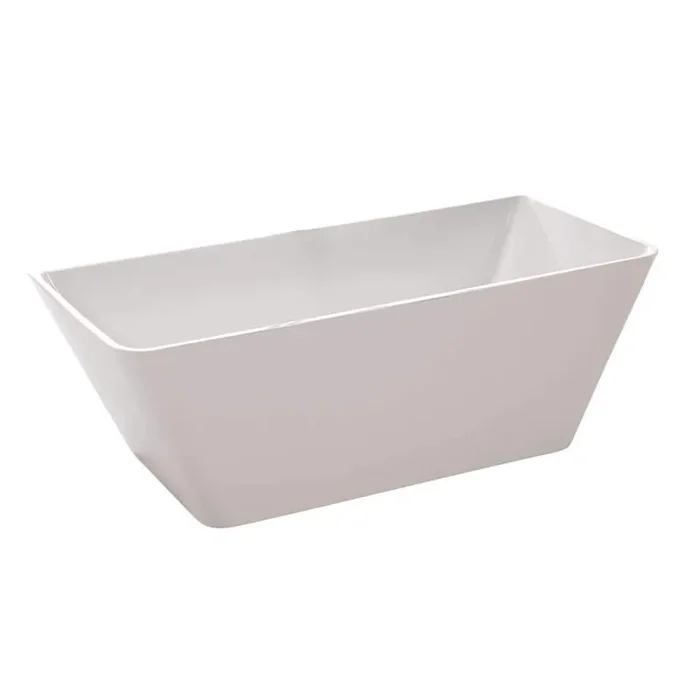 Zenith Series 5.58 ft. Freestanding Acrylic Flatbottom Non-Whirlpool Bathtub in White